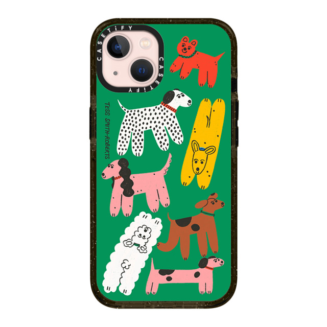 Tess Smith-Roberts x CASETiFY iPhone 13 ケース ブラック インパクトケース Dog Park iPhone Case by Tess Smith-Roberts