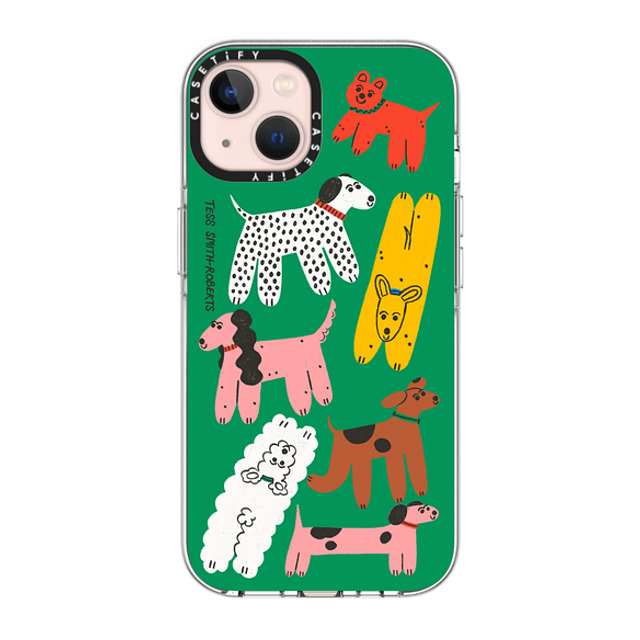 Tess Smith-Roberts x CASETiFY iPhone 13 ケース クリア クリア ケース MagSafe対応 Dog Park iPhone Case by Tess Smith-Roberts