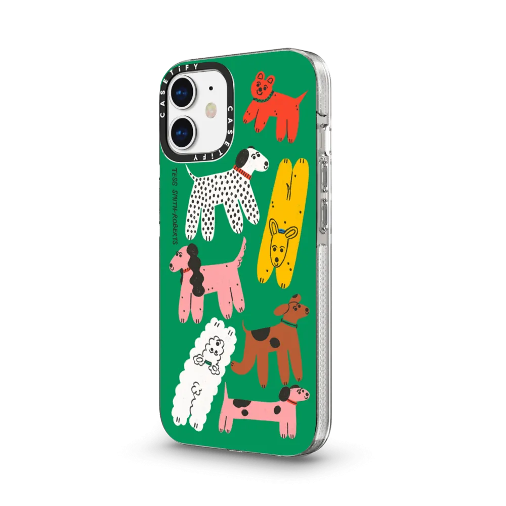 Impact Clear iPhone 12 Case MagSafe Compatible - Dog Park iPhone Case by Tess Smith-Roberts