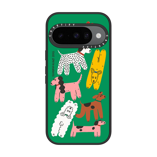 Tess Smith-Roberts x CASETiFY Pixel 10 Case Dog,Fruit マットブラック Impact Magnetic Case Dog Park iPhone Case by Tess Smith-Roberts