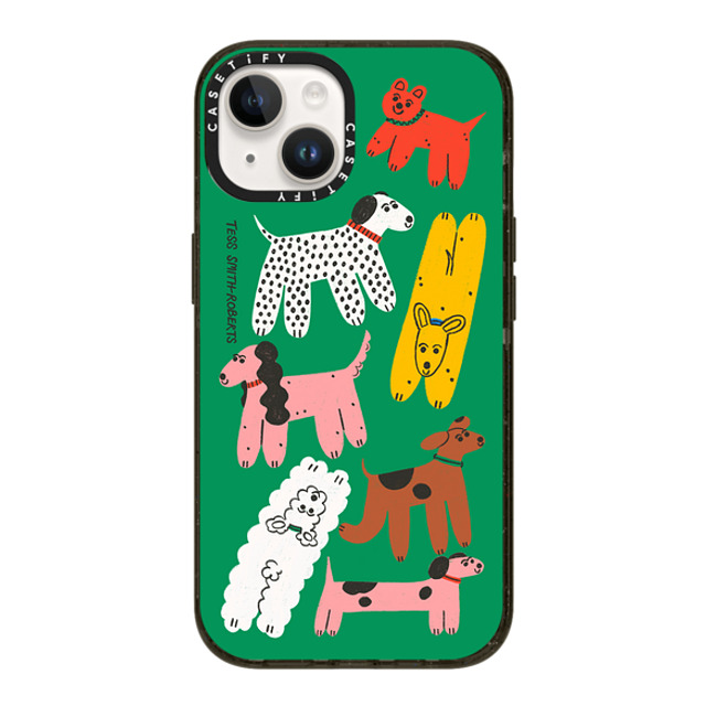 Tess Smith-Roberts x CASETiFY iPhone 14 ケース ブラック インパクトケース Dog Park iPhone Case by Tess Smith-Roberts