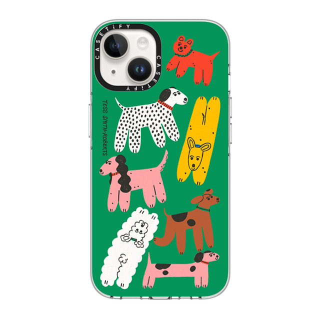 Tess Smith-Roberts x CASETiFY iPhone 14 ケース クリア クリア ケース MagSafe対応 Dog Park iPhone Case by Tess Smith-Roberts