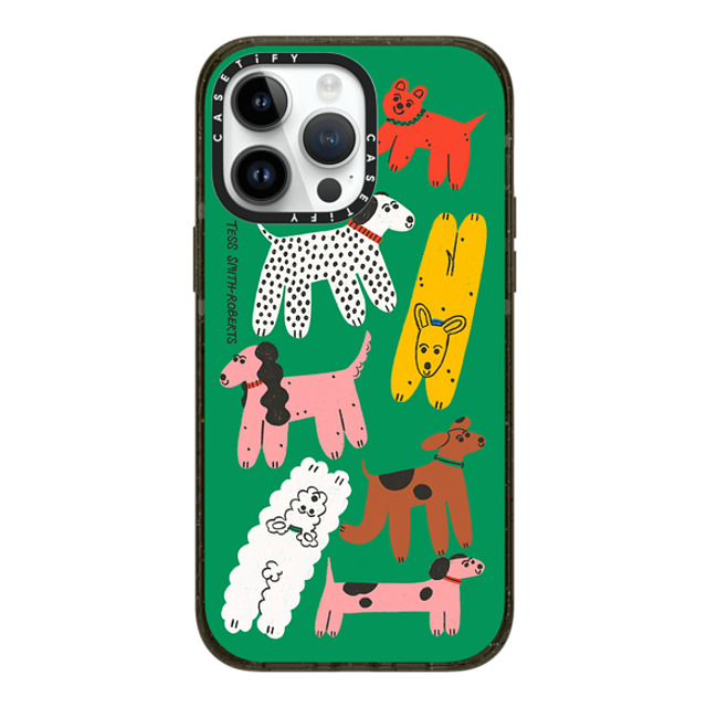 Tess Smith-Roberts x CASETiFY iPhone 14 Pro Max ケース ブラック インパクトケース MagSafe対応 Dog Park iPhone Case by Tess Smith-Roberts