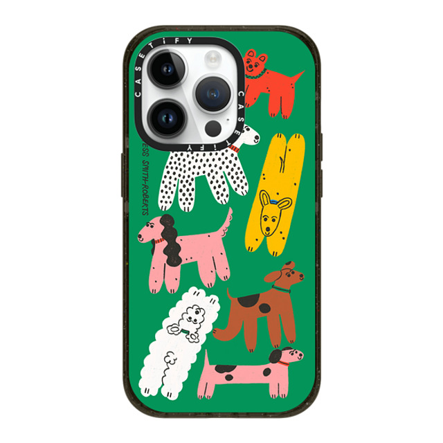 Tess Smith-Roberts x CASETiFY iPhone 14 Pro ケース ブラック インパクトケース MagSafe対応 Dog Park iPhone Case by Tess Smith-Roberts