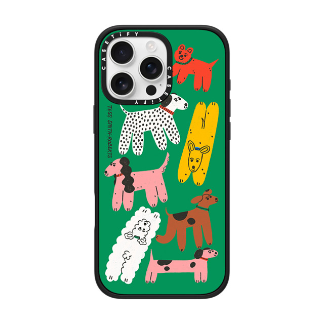 Tess Smith-Roberts x CASETiFY iPhone 16 Pro Max ケース マットブラック インパクトケース MagSafe対応 Dog Park iPhone Case by Tess Smith-Roberts