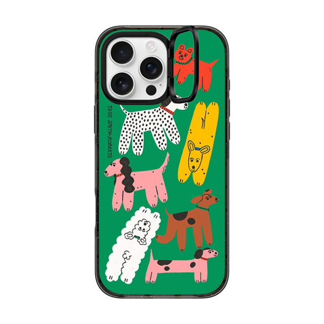 Tess Smith-Roberts x CASETiFY iPhone 16 Pro Max ケース ブラック インパクトリングスタンドケース MagSafe対応 Dog Park iPhone Case by Tess Smith-Roberts