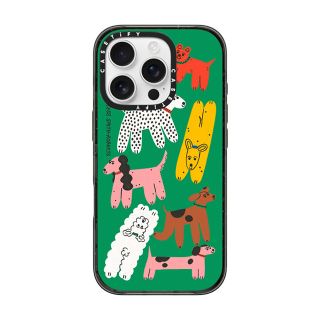 Tess Smith-Roberts x CASETiFY iPhone 16 Pro ケース ブラック インパクトケース MagSafe対応 Dog Park iPhone Case by Tess Smith-Roberts