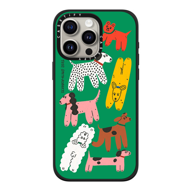 Tess Smith-Roberts x CASETiFY iPhone 15 Pro Max ケース マットブラック インパクトケース MagSafe対応 Dog Park iPhone Case by Tess Smith-Roberts