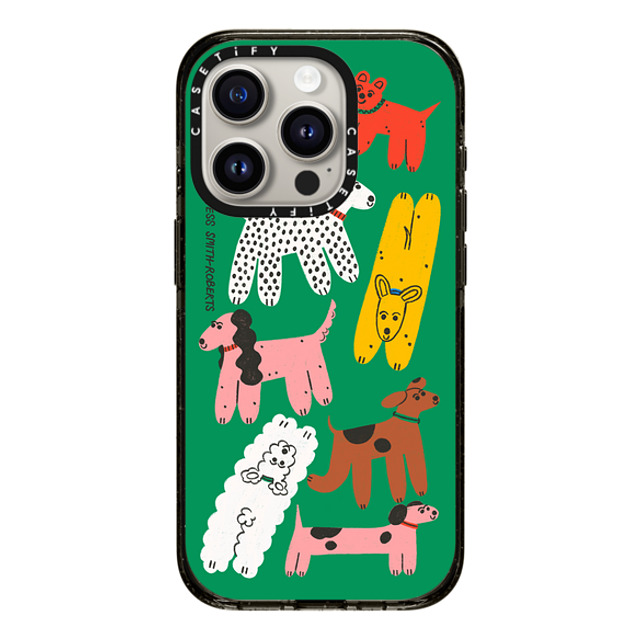 Tess Smith-Roberts x CASETiFY iPhone 15 Pro ケース ブラック インパクトケース Dog Park iPhone Case by Tess Smith-Roberts