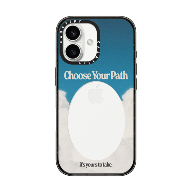Niko Mukelyan x CASETiFY iPhone 16 ケース Cloud,Quote ブラック インパクトケース Choose Your Path by Niko Mukelyan Father's Day Niko Mukelyan x CASETiFY iPhone 16 ケース Cloud,Quote ブラック インパクトケース Choose Your Path by Niko Mukelyan Father's Day