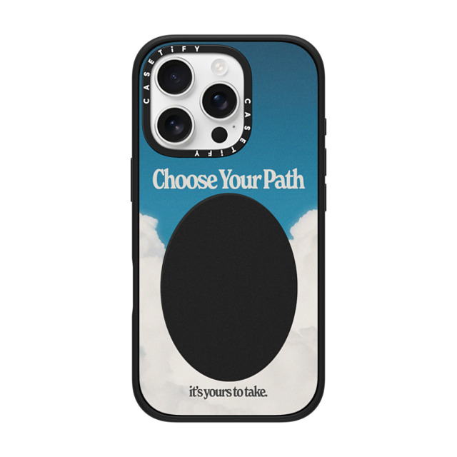Niko Mukelyan x CASETiFY iPhone 16 Pro ケース Cloud,Quote マットブラック インパクトケース MagSafe対応 Choose Your Path by Niko Mukelyan Father's Day Niko Mukelyan x CASETiFY iPhone 16 Pro ケース Cloud,Quote マットブラック インパクトケース MagSafe対応 Choose Your Path by Niko Mukelyan Father's Day