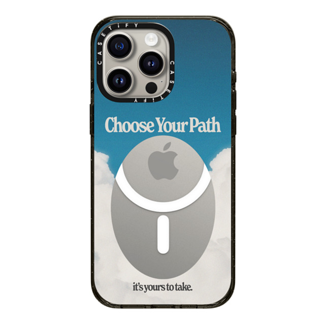 Niko Mukelyan x CASETiFY iPhone 15 Pro Max ケース Cloud,Quote ブラック インパクトケース MagSafe対応 Choose Your Path by Niko Mukelyan Father's Day Niko Mukelyan x CASETiFY iPhone 15 Pro Max ケース Cloud,Quote ブラック インパクトケース MagSafe対応 Choose Your Path by Niko Mukelyan Father's Day