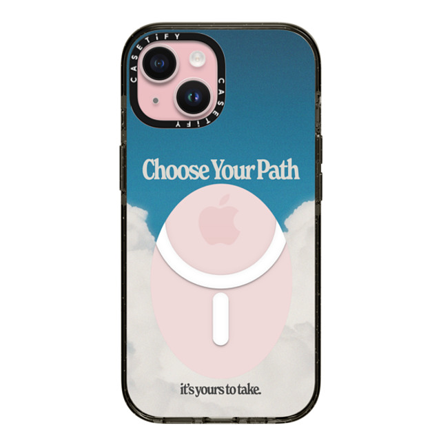 Niko Mukelyan x CASETiFY iPhone 15 Case Cloud,Quote Black Impact Case MagSafe Compatible Choose Your Path by Niko Mukelyan Mother's Day Niko Mukelyan x CASETiFY iPhone 15 Case Cloud,Quote Black Impact Case MagSafe Compatible Choose Your Path by Niko Mukelyan Mother's Day