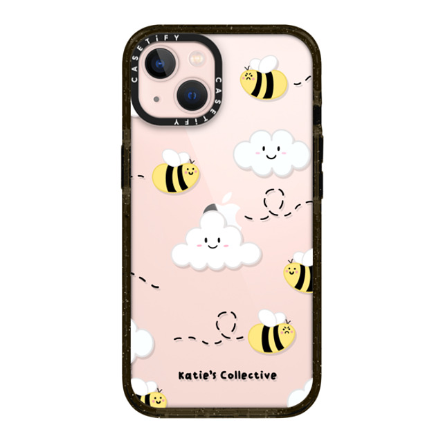 Katie's Collective x CASETiFY iPhone 13 ケース ブラック インパクトケース Busy Bee by Katie's Collective