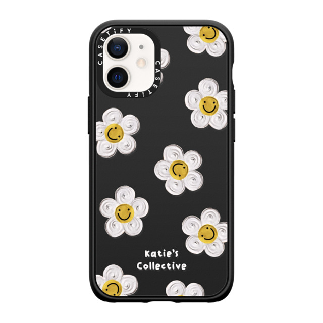 Katie's Collective x CASETiFY iPhone 12 mini ケース マットブラック インパクトケース MagSafe対応 Daisy by Katie-s Collective