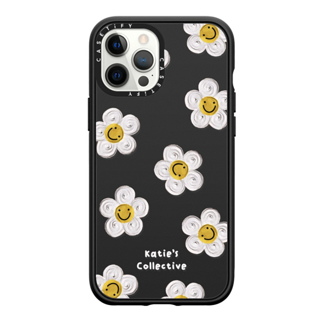 Katie's Collective x CASETiFY iPhone 12 Pro Max ケース マットブラック インパクトケース MagSafe対応 Daisy by Katie-s Collective