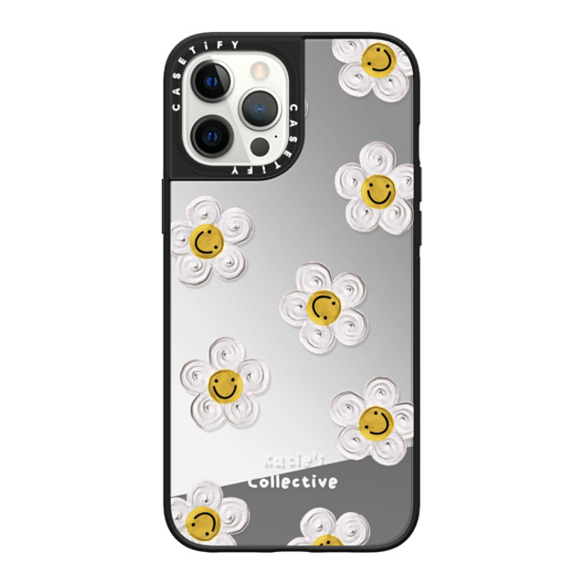 Katie's Collective x CASETiFY iPhone 12 Pro Max Case Floral Silver on Black ミラーケース MagSafe対応 Daisy by Katie-s Collective Mother's Day Katie's Collective x CASETiFY iPhone 12 Pro Max Case Floral Silver on Black ミラーケース MagSafe対応 Daisy by Katie-s Collective Mother's Day