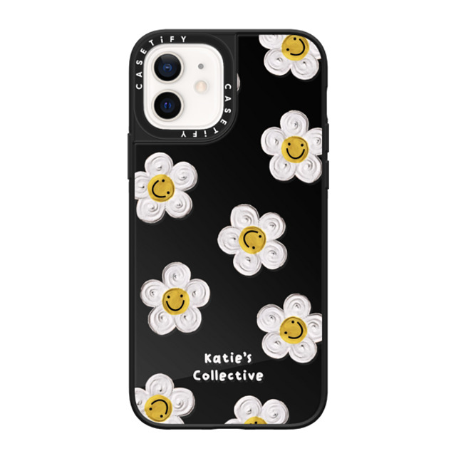 Katie's Collective x CASETiFY iPhone 12 ケース Black on Black ミラーケース MagSafe対応 Daisy by Katie-s Collective