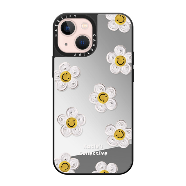 Katie's Collective x CASETiFY iPhone 13 Mini Case Floral Silver on Black ミラーケース MagSafe対応 Daisy by Katie-s Collective Mother's Day Katie's Collective x CASETiFY iPhone 13 Mini Case Floral Silver on Black ミラーケース MagSafe対応 Daisy by Katie-s Collective Mother's Day