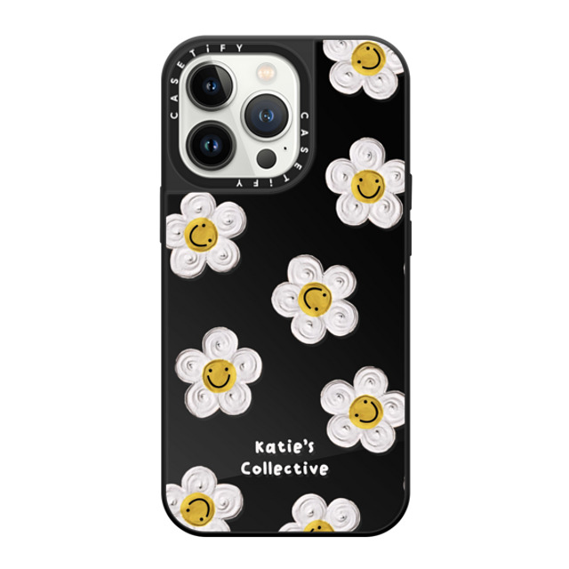 Katie's Collective x CASETiFY iPhone 13 Pro ケース Floral Black on Black ミラーケース MagSafe対応 Daisy by Katie-s Collective Mother's Day Katie's Collective x CASETiFY iPhone 13 Pro ケース Floral Black on Black ミラーケース MagSafe対応 Daisy by Katie-s Collective Mother's Day