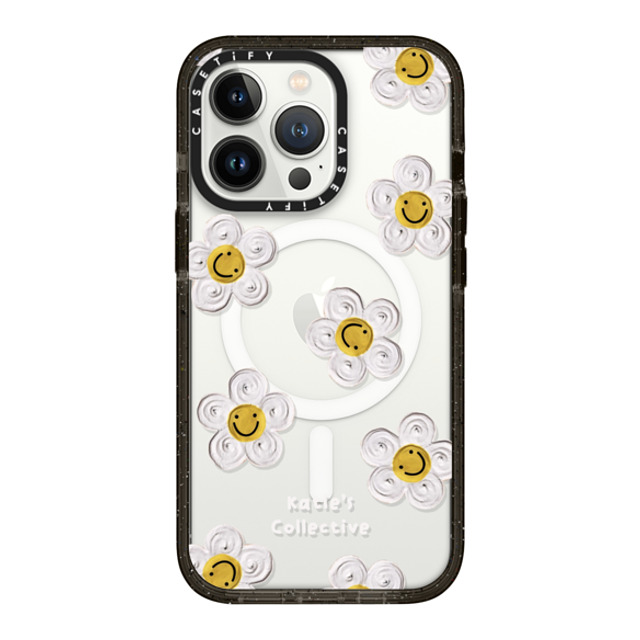 Katie's Collective x CASETiFY iPhone 13 Pro ケース Floral ブラック インパクトケース MagSafe対応 Daisy by Katie-s Collective Mother's Day Katie's Collective x CASETiFY iPhone 13 Pro ケース Floral ブラック インパクトケース MagSafe対応 Daisy by Katie-s Collective Mother's Day