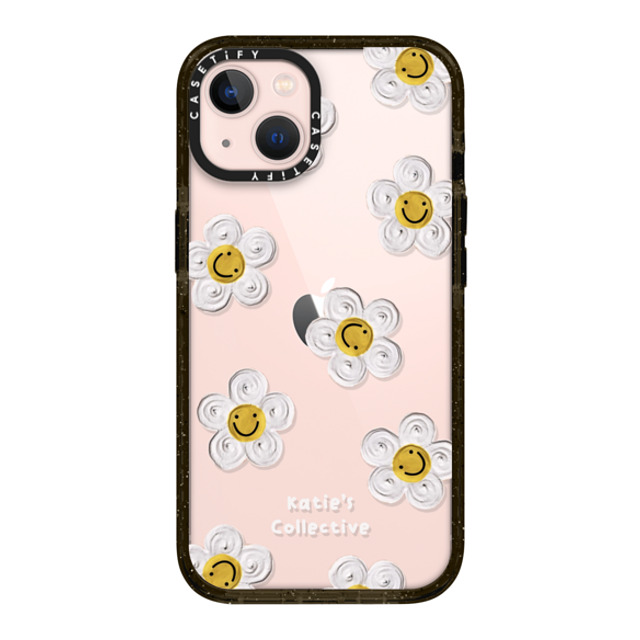 Katie's Collective x CASETiFY iPhone 13 ケース ブラック インパクトケース Daisy by Katie-s Collective