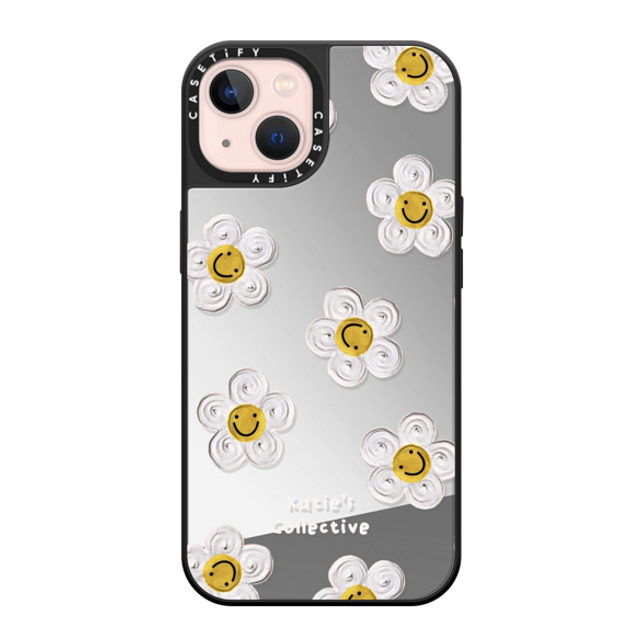 Katie's Collective x CASETiFY iPhone 13 Case Floral Silver on Black ミラーケース MagSafe対応 Daisy by Katie-s Collective Mother's Day Katie's Collective x CASETiFY iPhone 13 Case Floral Silver on Black ミラーケース MagSafe対応 Daisy by Katie-s Collective Mother's Day