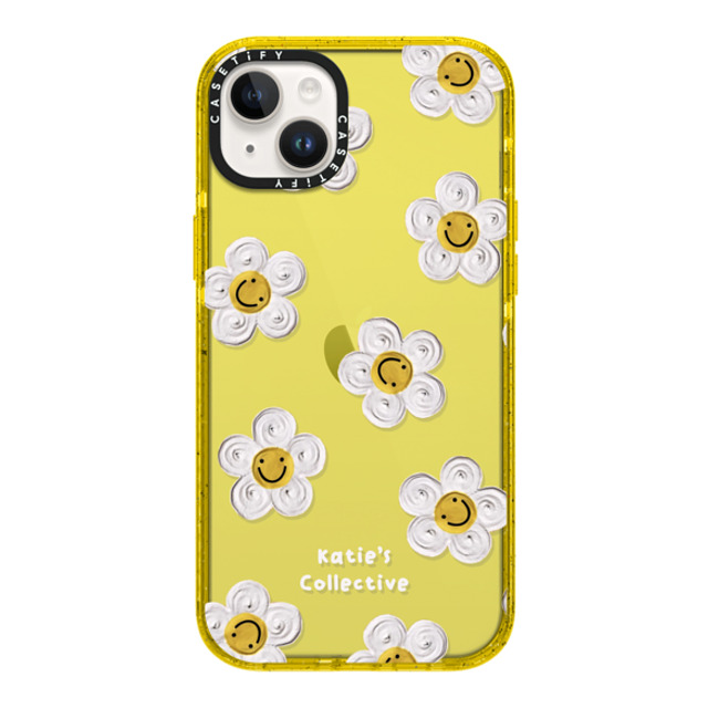 Katie's Collective x CASETiFY iPhone 14 Plus ケース イエロー インパクトケース Daisy by Katie-s Collective