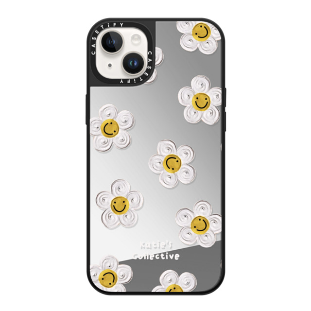 Katie's Collective x CASETiFY iPhone 14 Plus Case Floral Silver on Black ミラーケース MagSafe対応 Daisy by Katie-s Collective Mother's Day Katie's Collective x CASETiFY iPhone 14 Plus Case Floral Silver on Black ミラーケース MagSafe対応 Daisy by Katie-s Collective Mother's Day