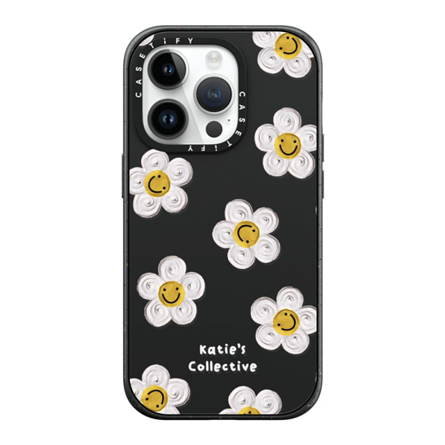 Katie's Collective x CASETiFY iPhone 14 Pro ケース マットブラック インパクトケース MagSafe対応 Daisy by Katie-s Collective