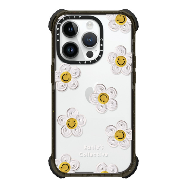 Katie's Collective x CASETiFY iPhone 14 Pro ケース ブラック ウルトラインパクトケース Daisy by Katie-s Collective