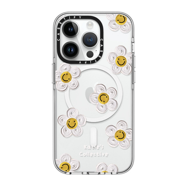 Katie's Collective x CASETiFY iPhone 14 Pro Case Clear Clear Case MagSafe Compatible Daisy by Katie-s Collective Katie's Collective x CASETiFY iPhone 14 Pro Case Clear Clear Case MagSafe Compatible Daisy by Katie-s Collective