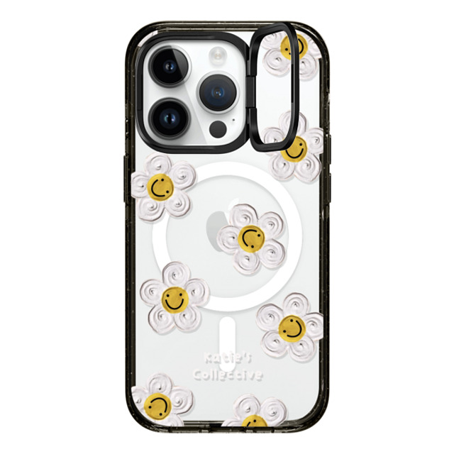 Katie's Collective x CASETiFY iPhone 14 Pro ケース ブラック インパクトリングスタンドケース MagSafe対応 Daisy by Katie-s Collective