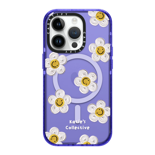 Katie's Collective x CASETiFY iPhone 14 Pro Case Peri Purple Impact Case MagSafe Compatible Daisy by Katie-s Collective Katie's Collective x CASETiFY iPhone 14 Pro Case Peri Purple Impact Case MagSafe Compatible Daisy by Katie-s Collective