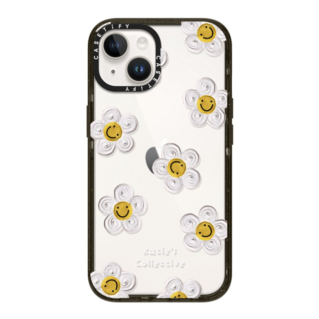 Katie's Collective x CASETiFY iPhone 14 ケース ブラック インパクトケース Daisy by Katie-s Collective