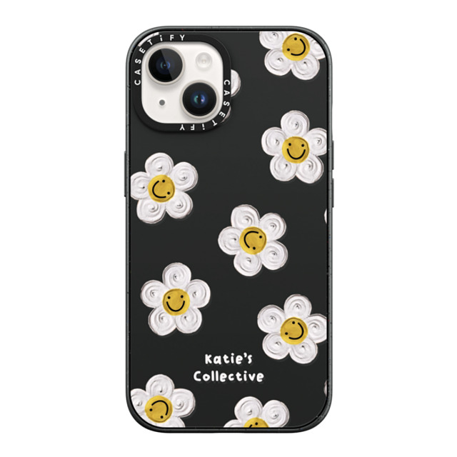 Katie's Collective x CASETiFY iPhone 14 Case Matte Black Impact Case MagSafe Compatible Daisy by Katie-s Collective Katie's Collective x CASETiFY iPhone 14 Case Matte Black Impact Case MagSafe Compatible Daisy by Katie-s Collective