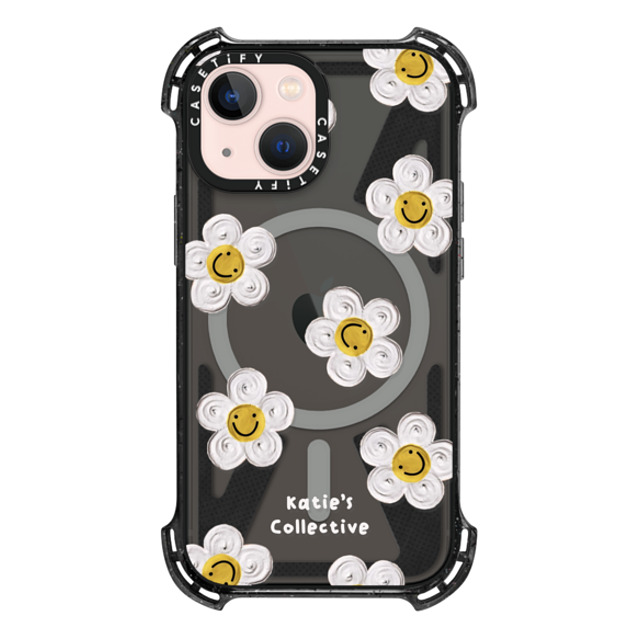 Katie's Collective x CASETiFY iPhone 13 Mini ケース Triple Black バウンスケース Daisy by Katie-s Collective