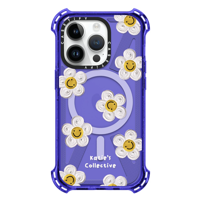 Katie's Collective x CASETiFY iPhone 14 Pro ケース Peri Purple バウンスケース Daisy by Katie-s Collective