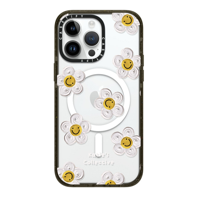 Katie's Collective x CASETiFY iPhone 14 Pro Max ケース ブラック インパクトケース MagSafe対応 Daisy by Katie-s Collective