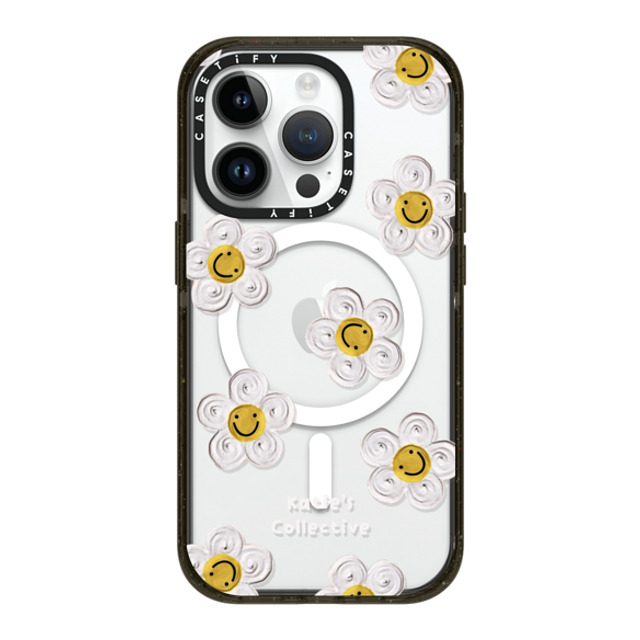 Katie's Collective x CASETiFY iPhone 14 Pro ケース ブラック インパクトケース MagSafe対応 Daisy by Katie-s Collective