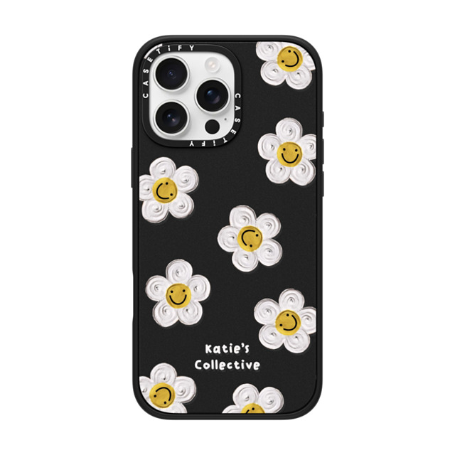 Katie's Collective x CASETiFY iPhone 16 Pro Max ケース マットブラック インパクトケース MagSafe対応 Daisy by Katie-s Collective