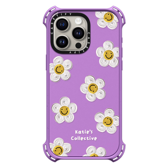 Katie's Collective x CASETiFY iPhone 15 Pro Max ケース Matte Purple バウンスケース Daisy by Katie-s Collective