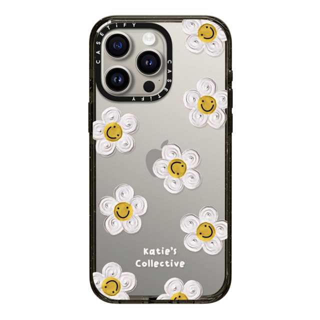 Katie's Collective x CASETiFY iPhone 15 Pro Max ケース ブラック インパクトケース Daisy by Katie-s Collective