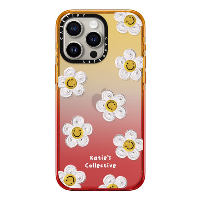 Katie's Collective x CASETiFY iPhone 15 Pro Max ケース Peach Haze インパクトケース Daisy by Katie-s Collective