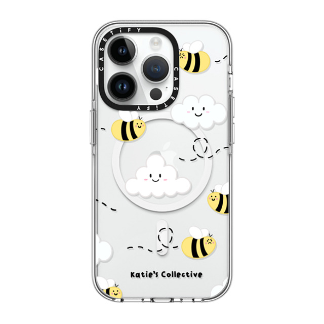 Katie's Collective x CASETiFY iPhone 14 Pro ケース クリア クリア ケース MagSafe対応 Busy Bee by Katie's Collective