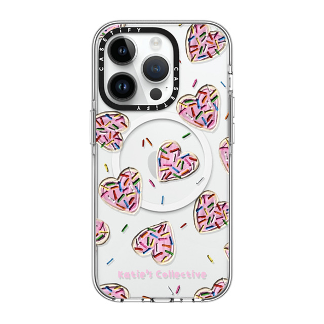 Katie's Collective x CASETiFY iPhone 14 Pro ケース クリア クリア ケース MagSafe対応 Heart Sugar Cookies by Katie's Collective