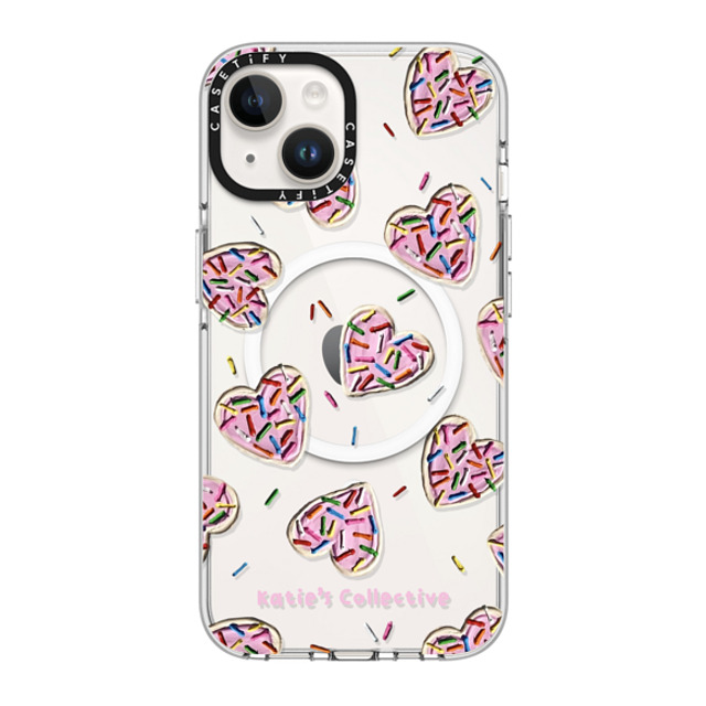 Katie's Collective x CASETiFY iPhone 14 ケース クリア クリア ケース MagSafe対応 Heart Sugar Cookies by Katie's Collective