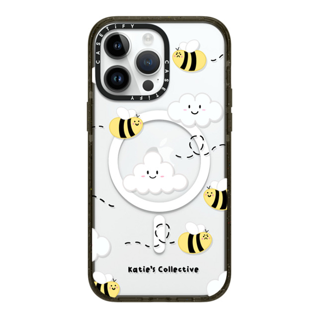 Katie's Collective x CASETiFY iPhone 14 Pro Max ケース ブラック インパクトケース MagSafe対応 Busy Bee by Katie's Collective