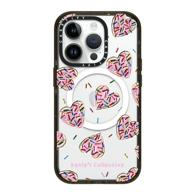 Katie's Collective x CASETiFY iPhone 14 Pro ケース ブラック インパクトケース MagSafe対応 Heart Sugar Cookies by Katie's Collective