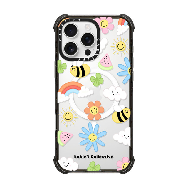 Katie's Collective x CASETiFY iPhone 16 Pro Max Case Black ウルトラ インパクトケース MagSafe 対応 Rainbow by Katie's Collective Katie's Collective x CASETiFY iPhone 16 Pro Max Case Black ウルトラ インパクトケース MagSafe 対応 Rainbow by Katie's Collective